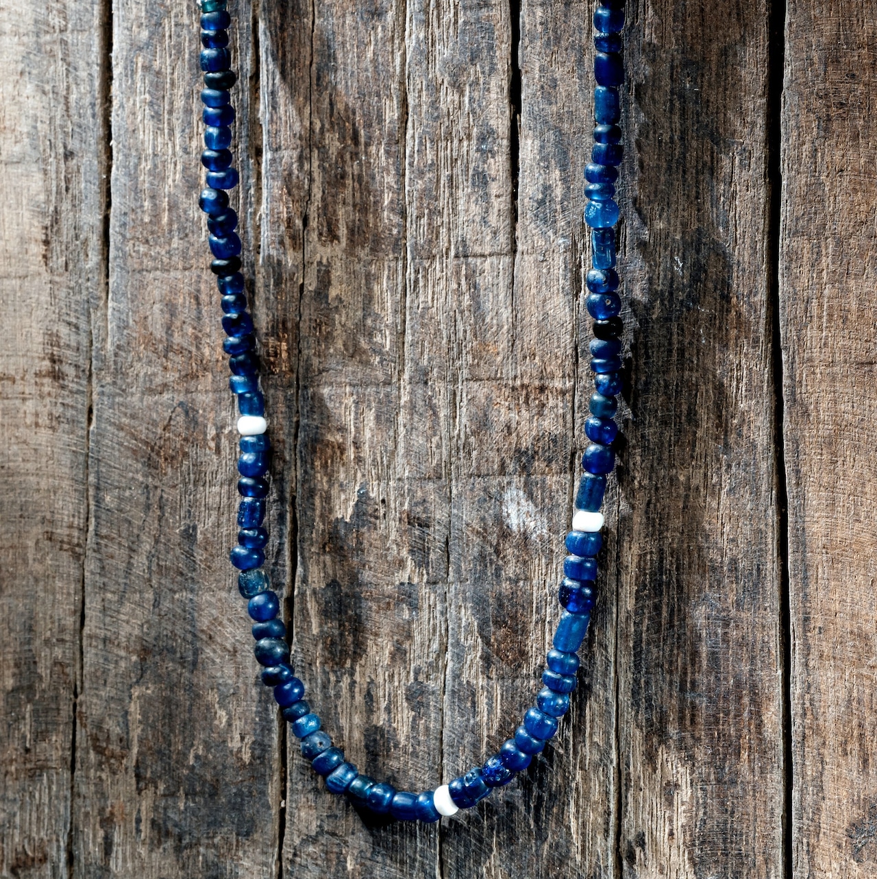 Mandi/マンディ Antique Beads Necklace(60cm)(Navy)
