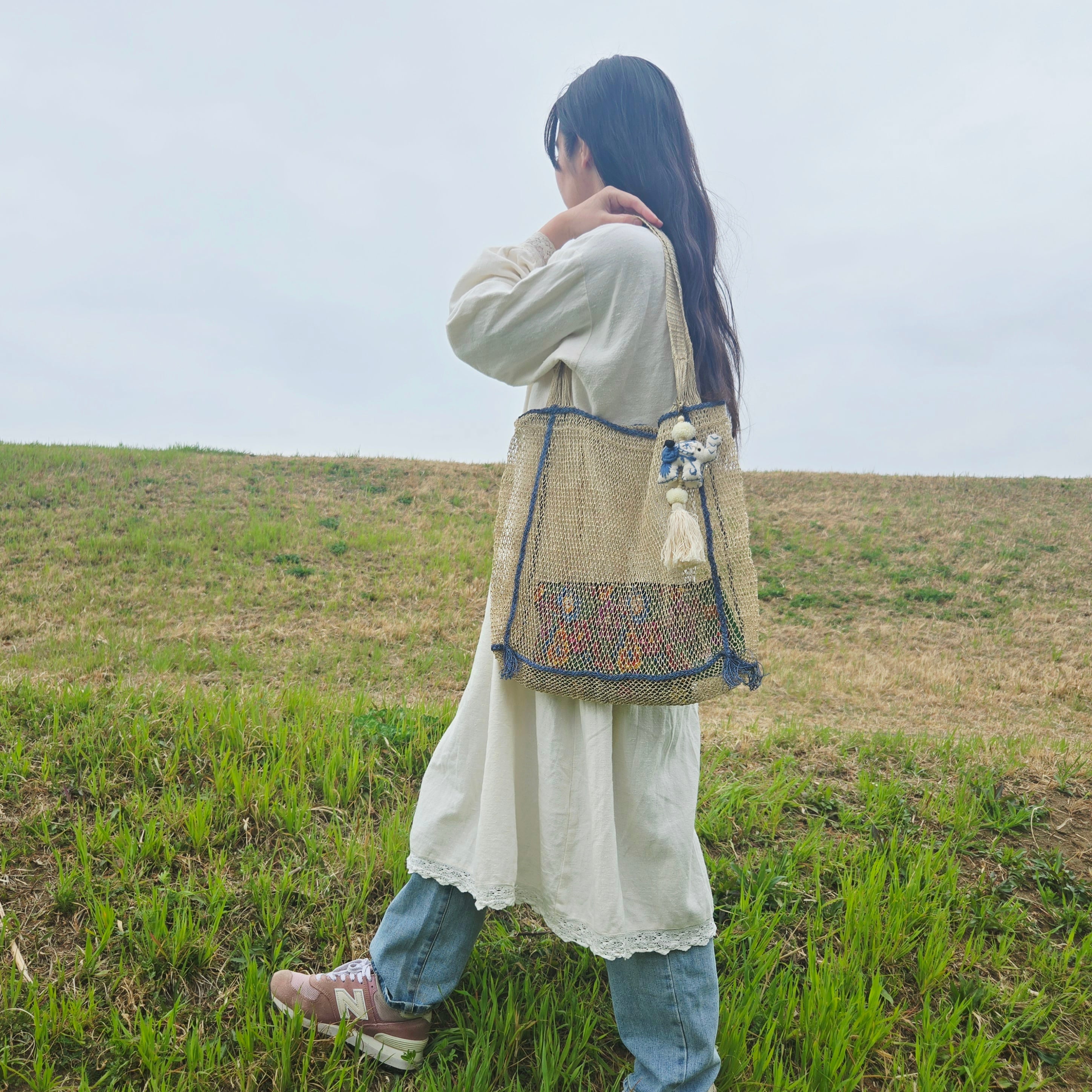 ラオス カムー族手編みバッグL | gururi