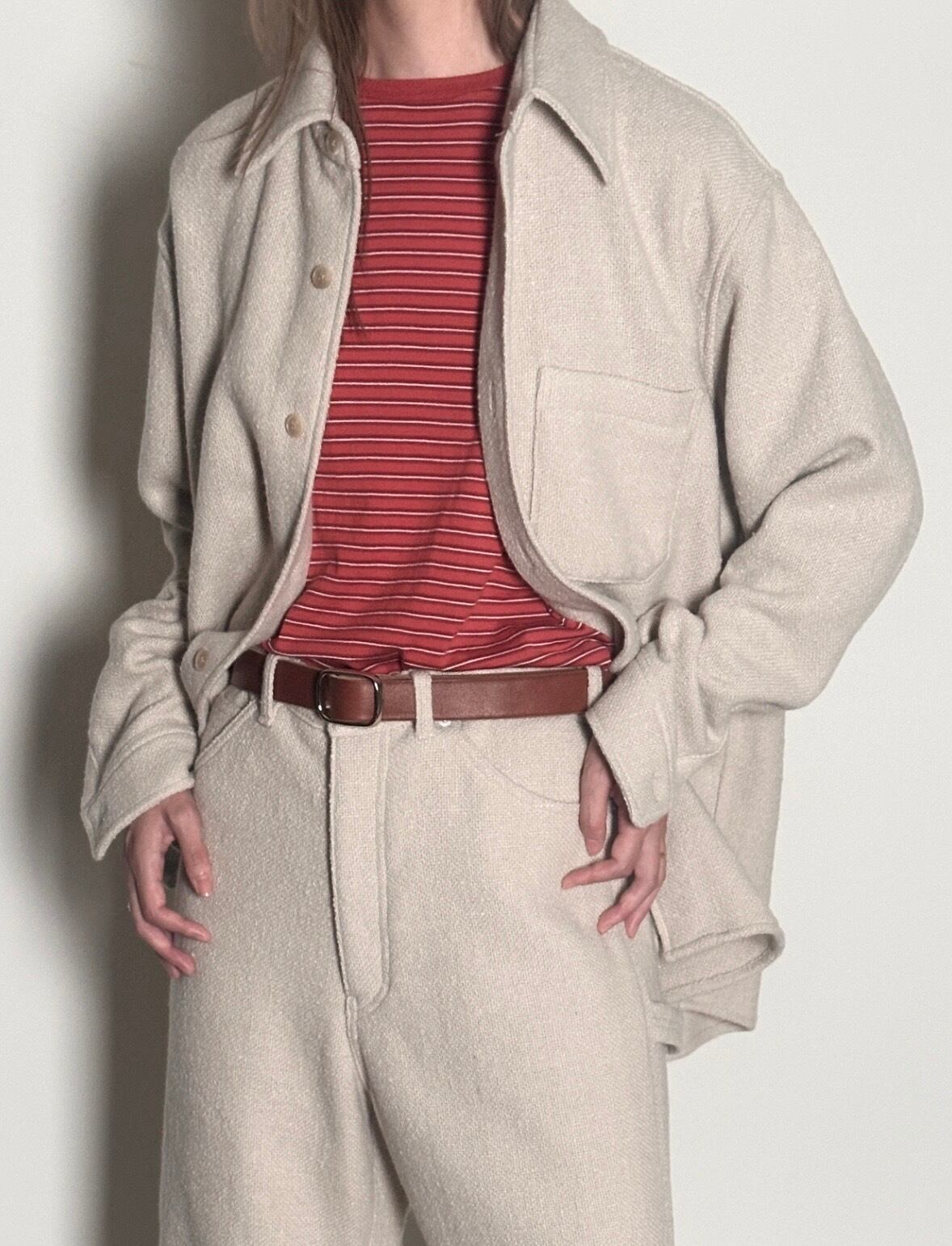 AURALEE  [HOMESPUN TWEED SHIRT BLOUSON]