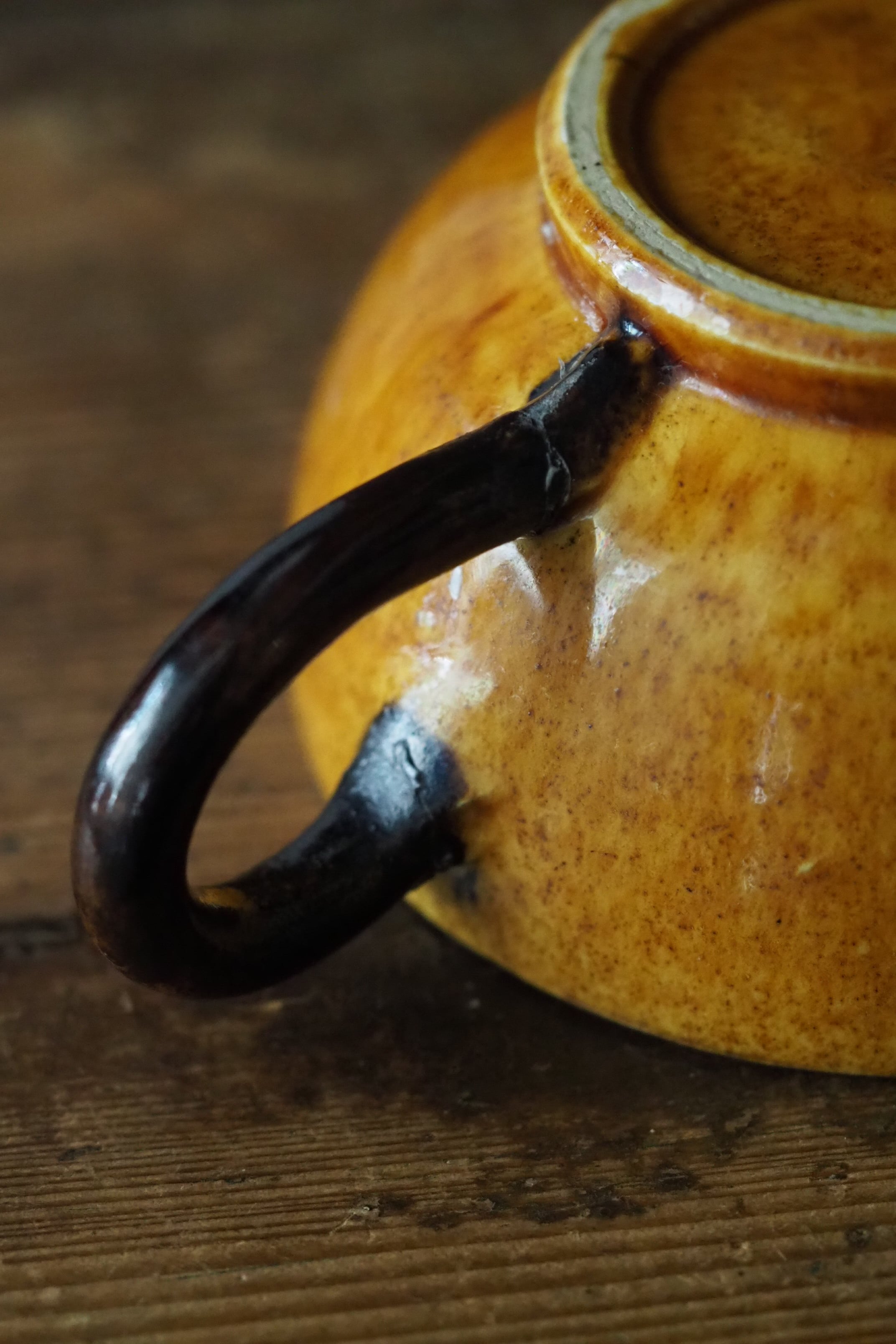 飴色の陶器カップ-antique pottery cup | アンティーク.ヴィンテージ