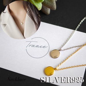 SV925-3 necklace シルバー925 巾着付き シルバーアクセサリー  ネックレス 925 フリーサイズ ユニセックス ペアネックレス コンビ ゴールド SILVER GOLD