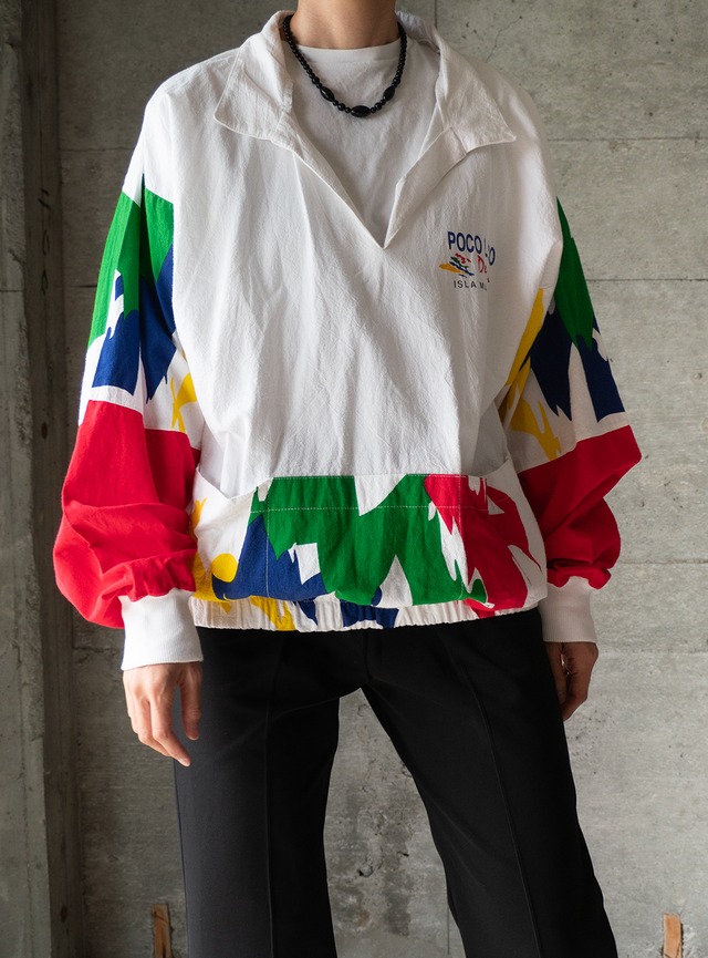 "POCO LOCO CLUB" 1980s Pullover shirt