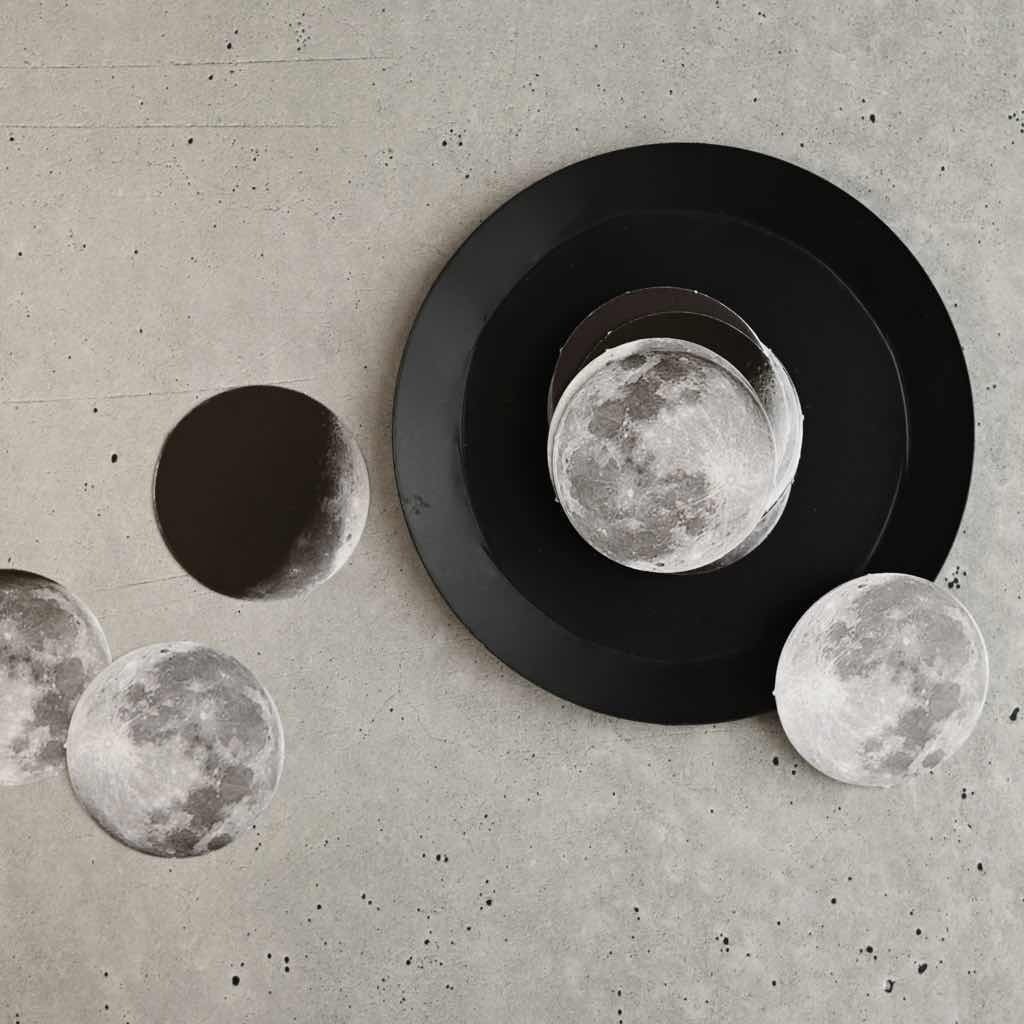 ムーンステッカー 45枚入|シール 月面 ヴィンテージカラー ステッカー 紙もの 雑貨屋