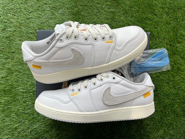 NIKE × UNION AIR JORDAN 1 LOW KO WHITE CANVAS DO8912-101 27.5cm 11692