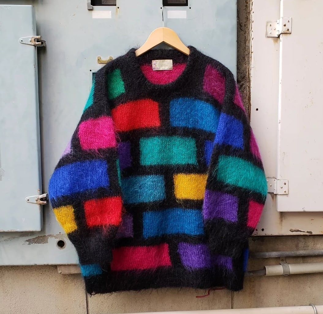 90s vintage grunge man mohair knit - ニット