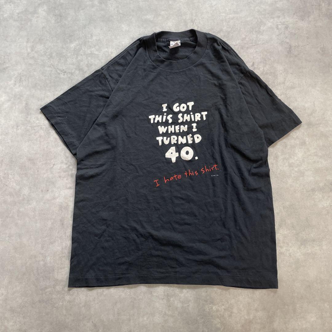 90s USA製 メッセージ おもしろプリント vintage T-shirts