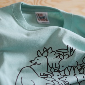 【キッズサイズ厚手タイプ】ぎゅうぎゅうわらびカラーTシャツ