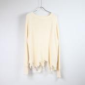 Leh / GANKO別注×damage waffle L/S sweater