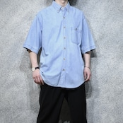 lavender stitch denim shirt