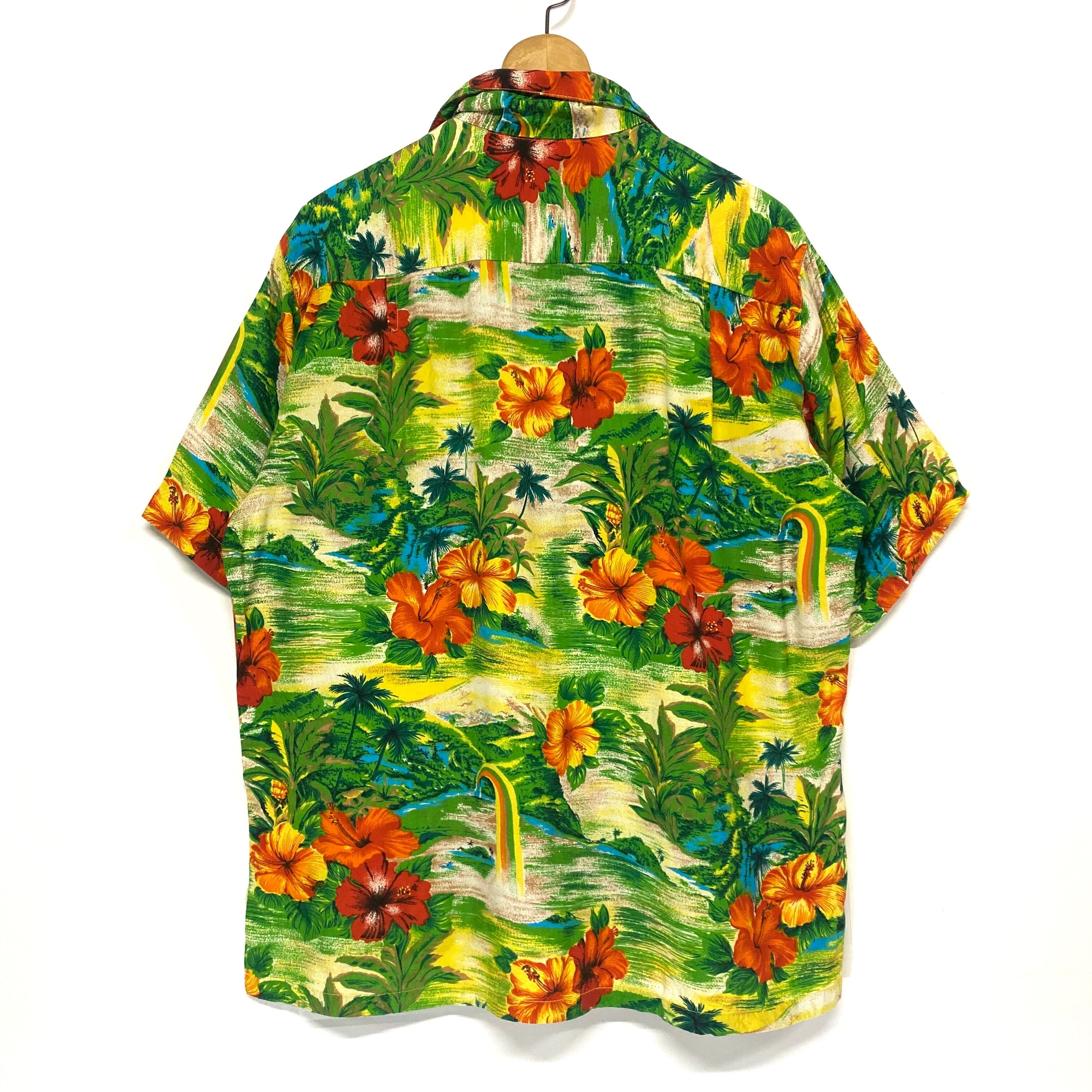 network アロハシャツ ハワイアンシャツ 開襟 オープンカラー 総