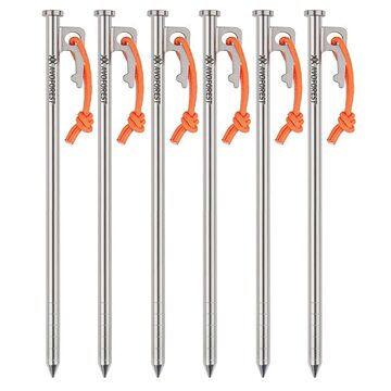 Boundless Voyage チタンペグ ソリッド 焼き色 強靭 20CM 24CM 30CM 35CM 40CM チタン合金 岩場 砂浜 砂利  硬い土 草地 テントペグ タープペグ アウトドア キャンプ 鍛造ペグ 設営用具 Boundless Voyage チタンペグ ソリッド 焼き色 強靭  20CM 24CM 30CM