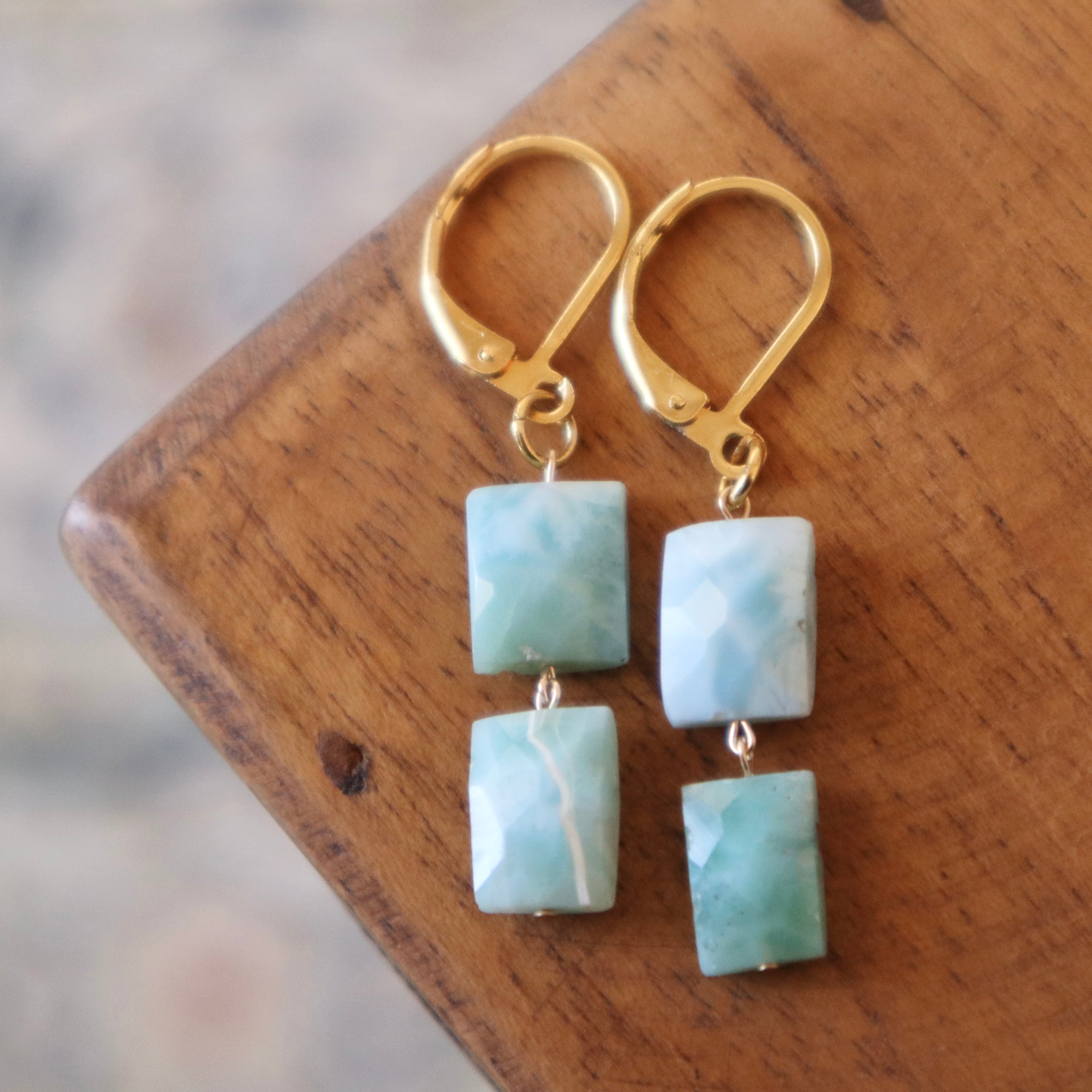 ピアス：ラリマー | Free Hope surf earrings サーフィン＆アウトドア