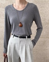 Simple round neck T-shirt　T20204