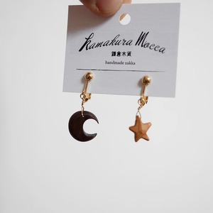 月と星の ピアス or イヤリング