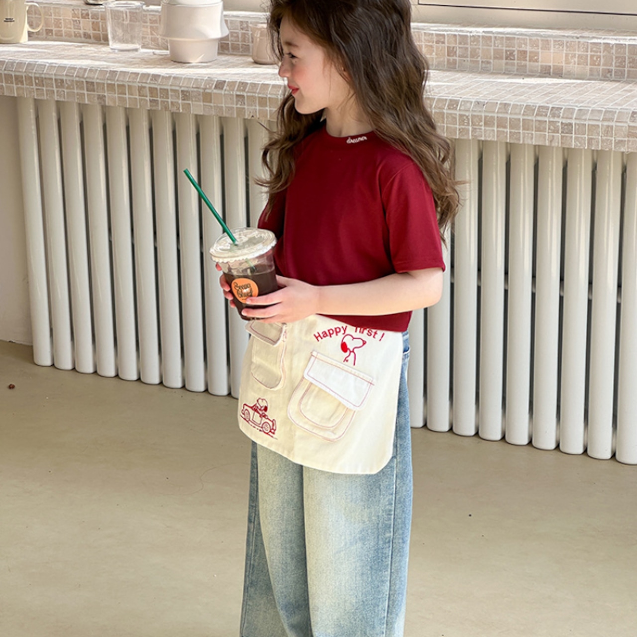 夏韓国風リヨセルリブTシャツ