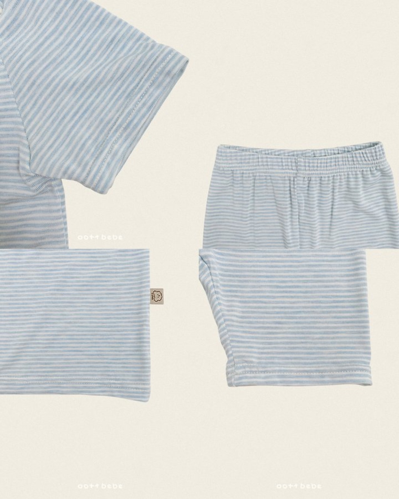 [oottbebe] Sticky Striped Loungewear / [오뜨베베] 쫀득단가라실내복