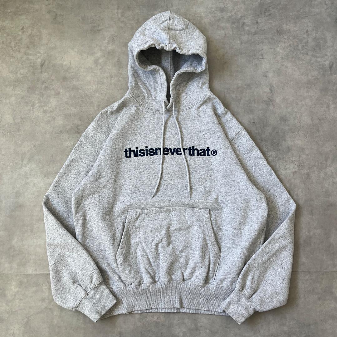 ディスイズネバーザット ネバザ パーカー 古着 ロゴ 刺繍 M 17943