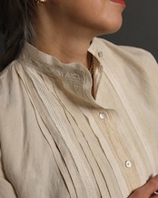 1930-40's Ecru / Lace Blouse