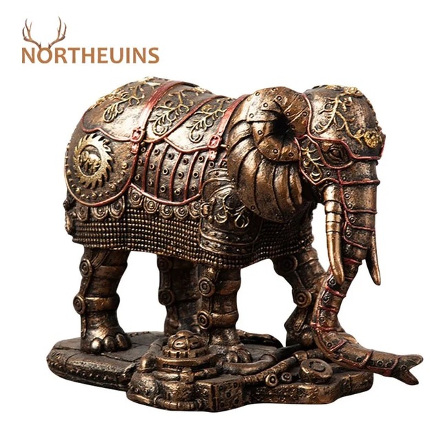 スチームパンク象の置物 象 Elephant スチームパンク Steampunk メカ フィギュア 置物 オブジェ