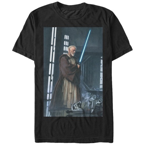 スター・ウォーズ Tシャツ Star Wars Obi-Wan Kenobi Lightsaber Black