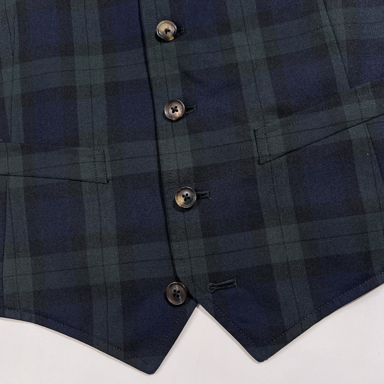 美品 THE COLLECTION VAN JAC ヴァンヂャケット ブラックウォッチ 風 チェック オーダー ジレ ベスト YA5 /メンズ