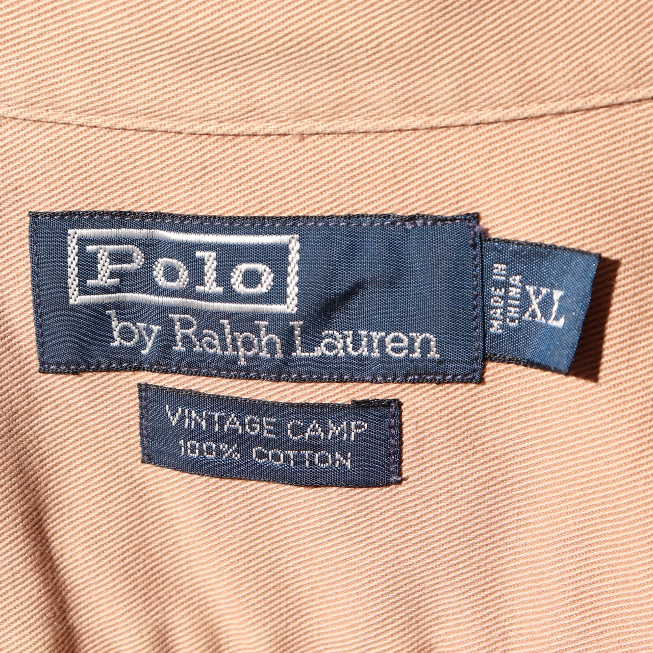 極美品 XL パームツリー ポロラルフローレン 半袖開襟シャツ 総柄 タンカラー polo ralph lauren vintage camp