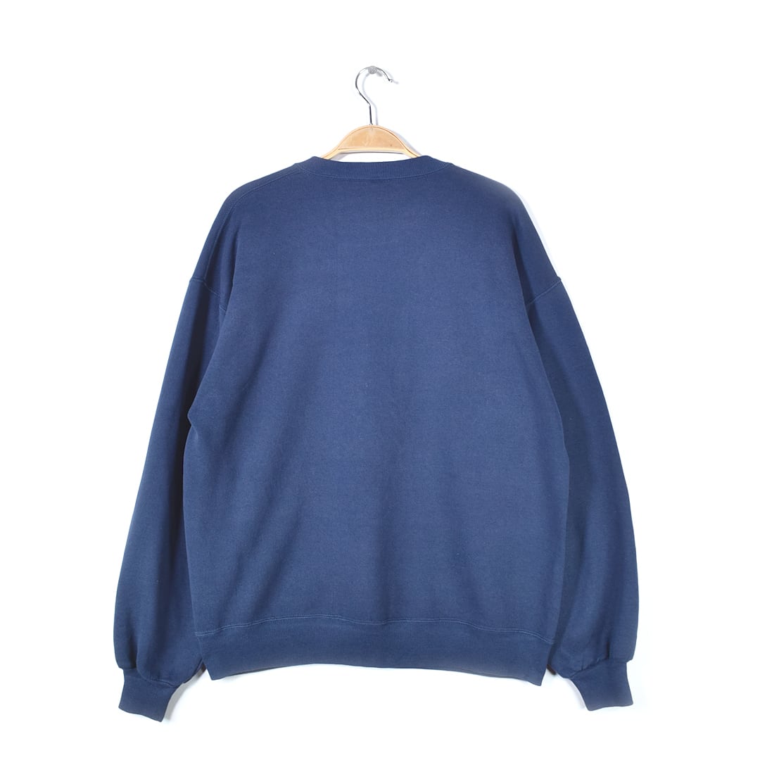 ヴィンテージスウェット　古着　アメリカ 90s ラッセル USA製 ヴィンテージスウェット アメリカ国旗 ヨット 前V