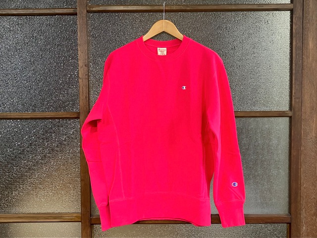 CHAMPION REVERSE WEAVE CREW SWEAT (FLUO PINK)