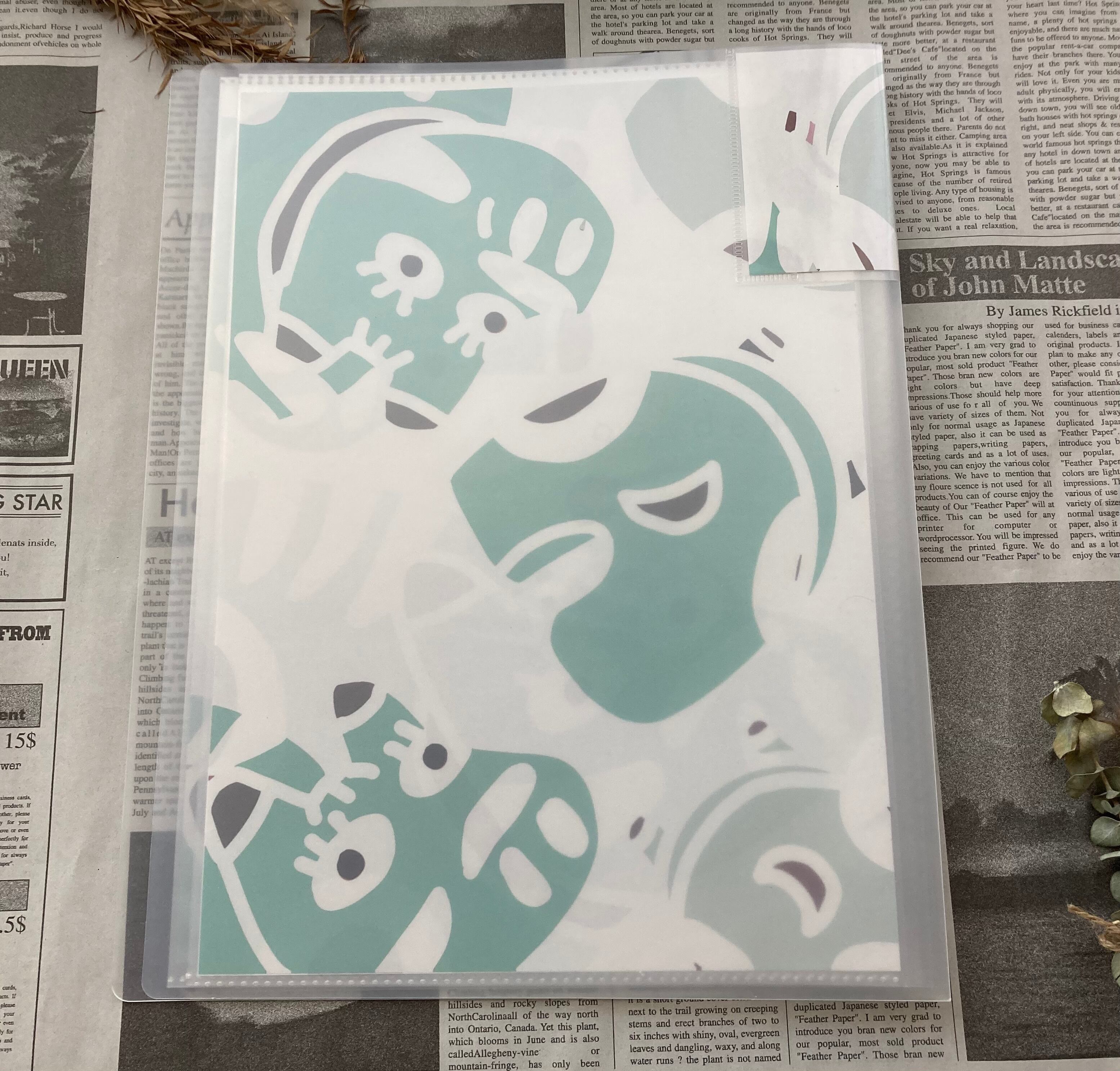 HAKEN FAUNA 非売品クリアファイル akabecoクリアファイル A4 【青】 | akabeco & animals