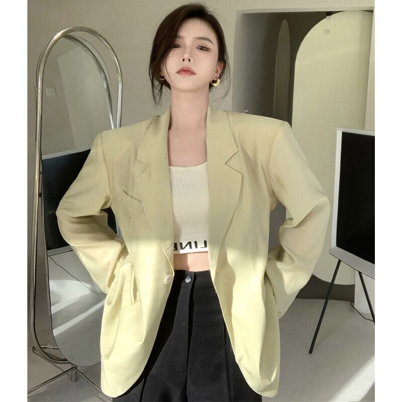 薄手ジャケット オータムスタイルスタンダードルーズトップス ロング レトロ 秋物 ガールズファッション46291414664