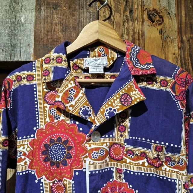 1960-70s John Weitz Print Shirt / ジョンウェイツ 総柄 プリント