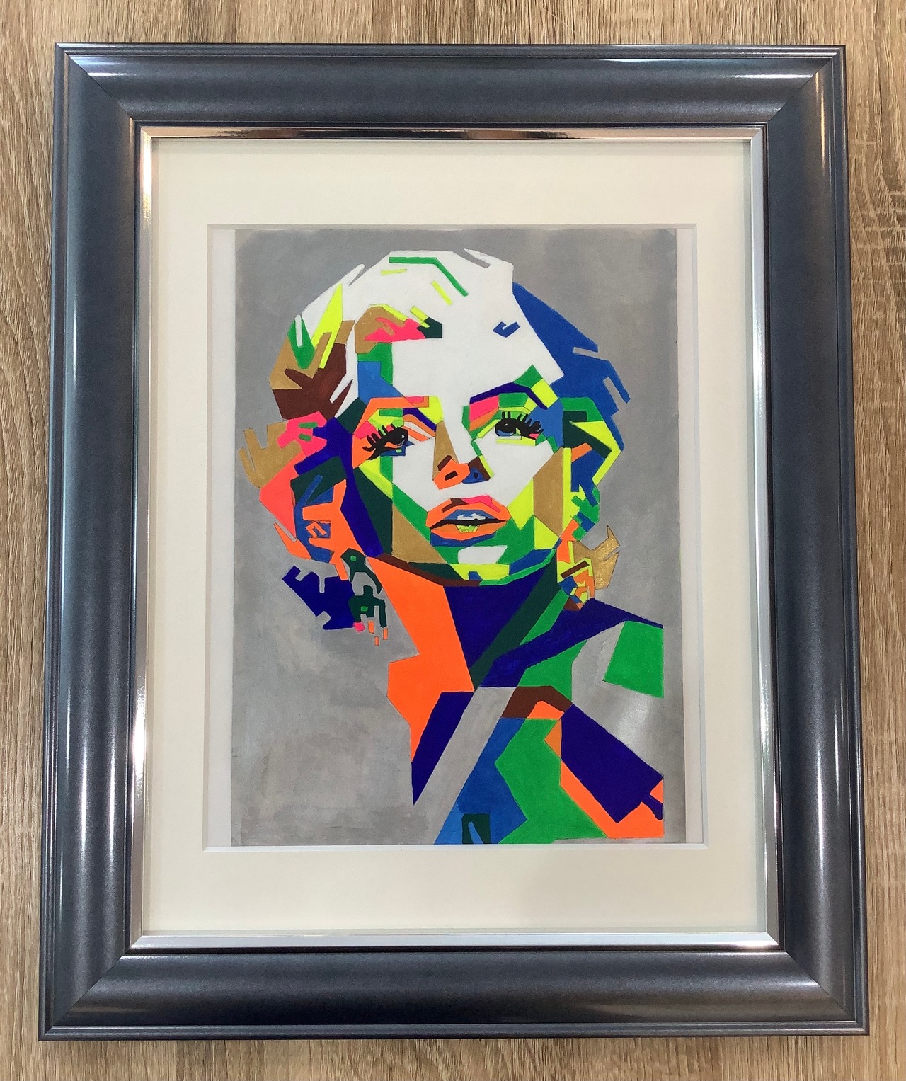 Vivid woman ( 鮮やかな女性 ) タイダイ染めTシャツ  マーブルブラック