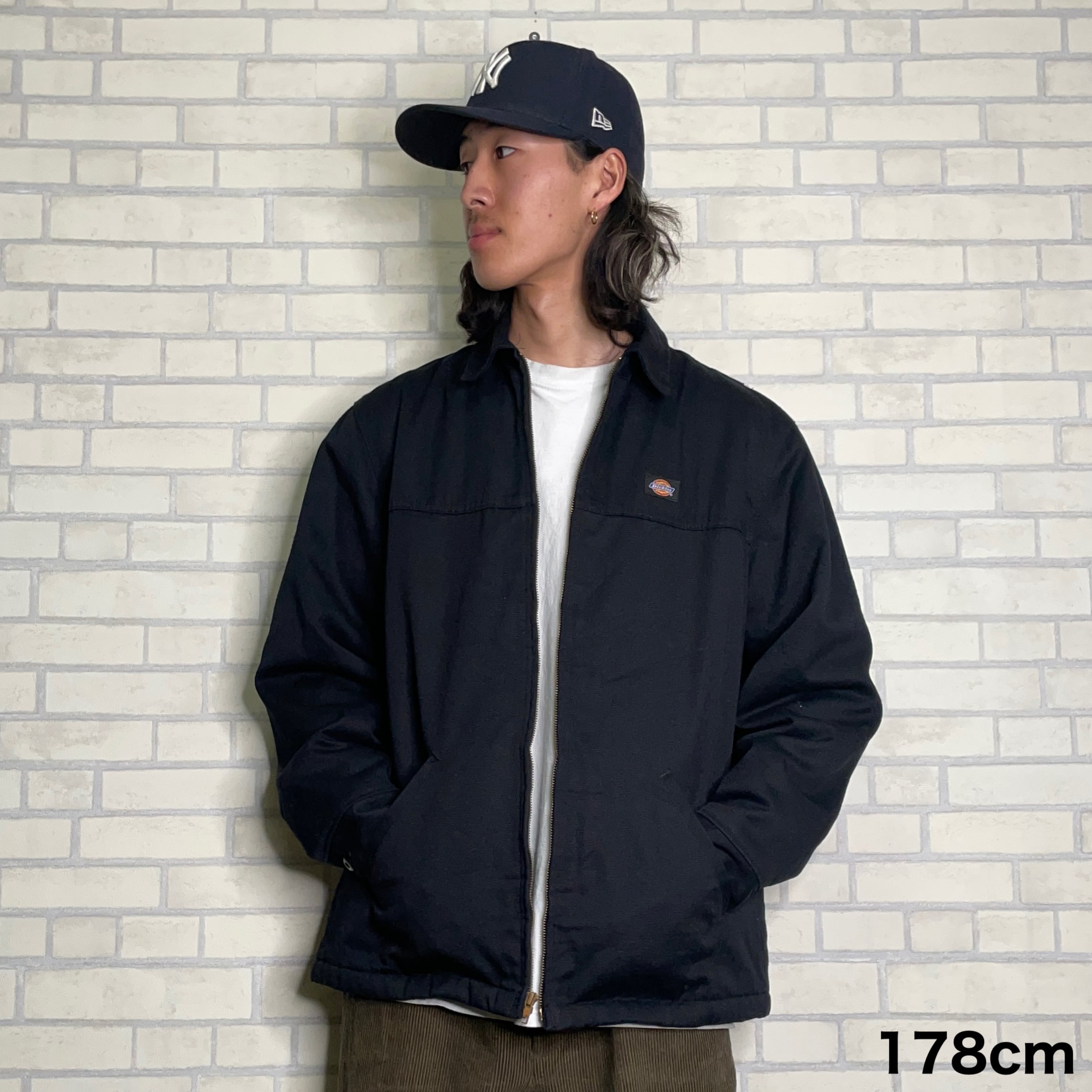 Dickies ワークジャケット L 厚手 ブランドタグ キルティング 