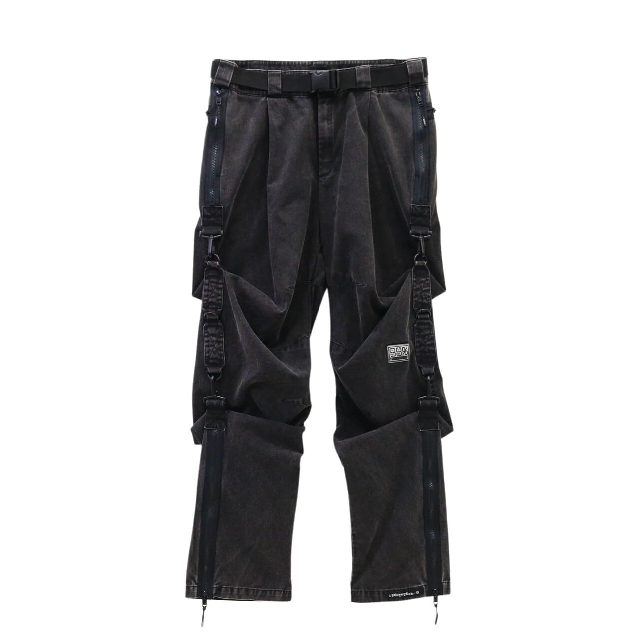 【99％IS】Washed D-ring pants(BLACK) | AYIN