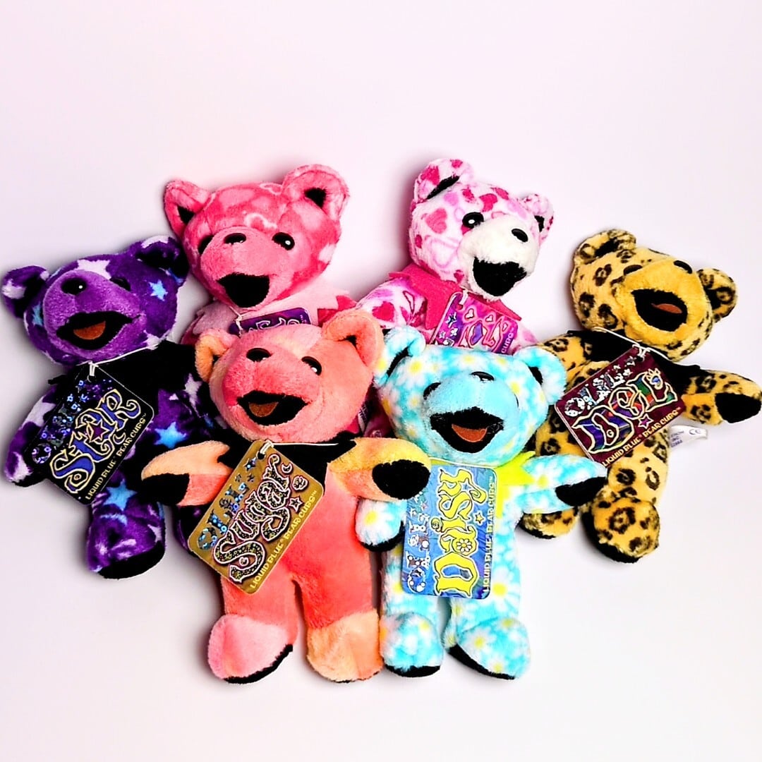 ☆DEADSTOCK / VINTAGE☆ 2001年製【 Grateful Dead（グレイトフルデッド）】5inch 5インチ / Bean Bear  水色 花柄 デイジー柄 / Lil Daisy/リル・デイジー / シリーズA〚アメリカン雑貨 アメトイ〛