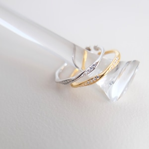 Silver925ツイストジルコニアリング