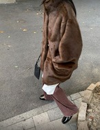 【新作5％OFF・3日間】Eco-Fur Half Coat_3colors