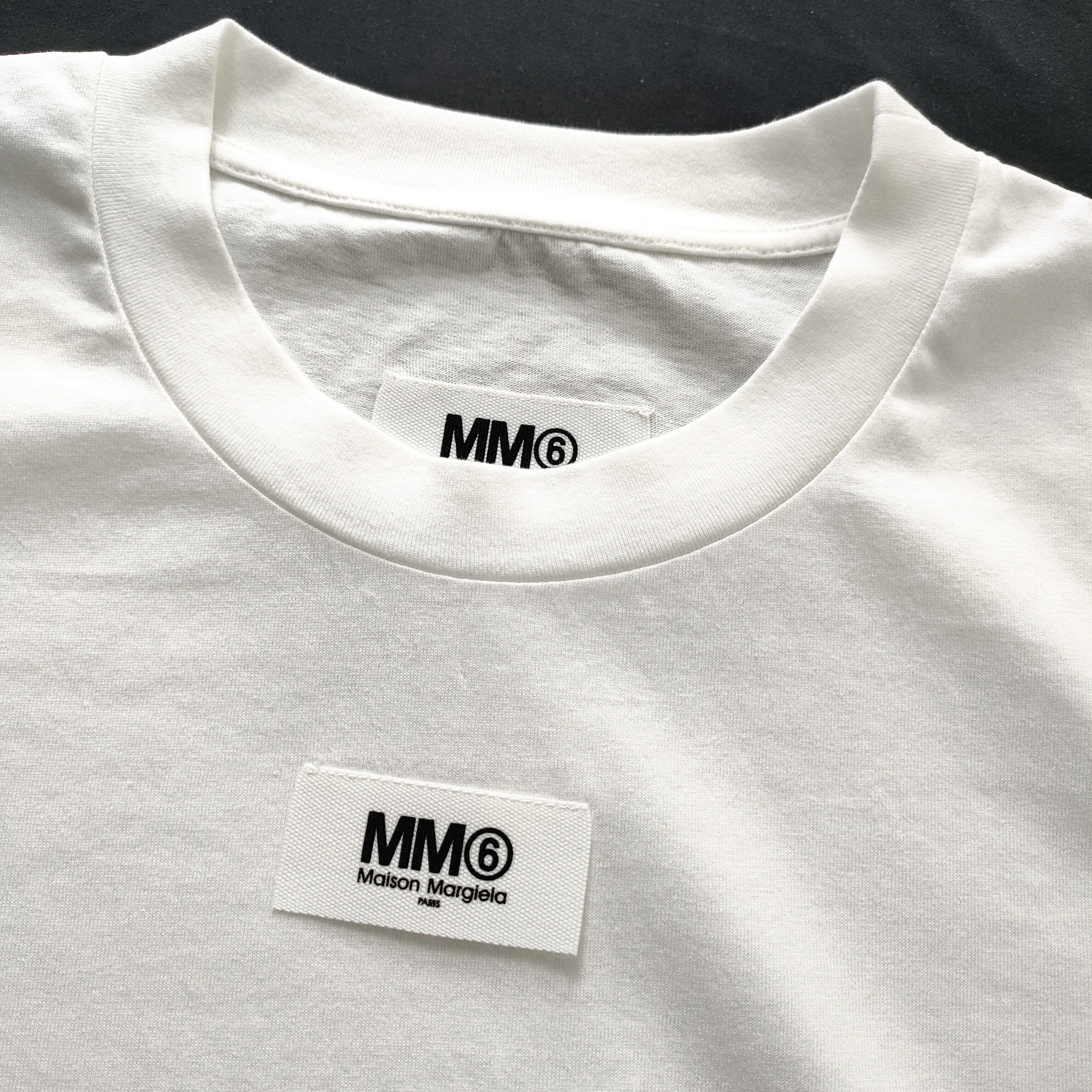 新品 2021AW MM6 メゾンマルジェラ ロゴ Tシャツ M レディース 黒