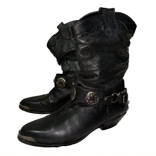 Star chain heel boots