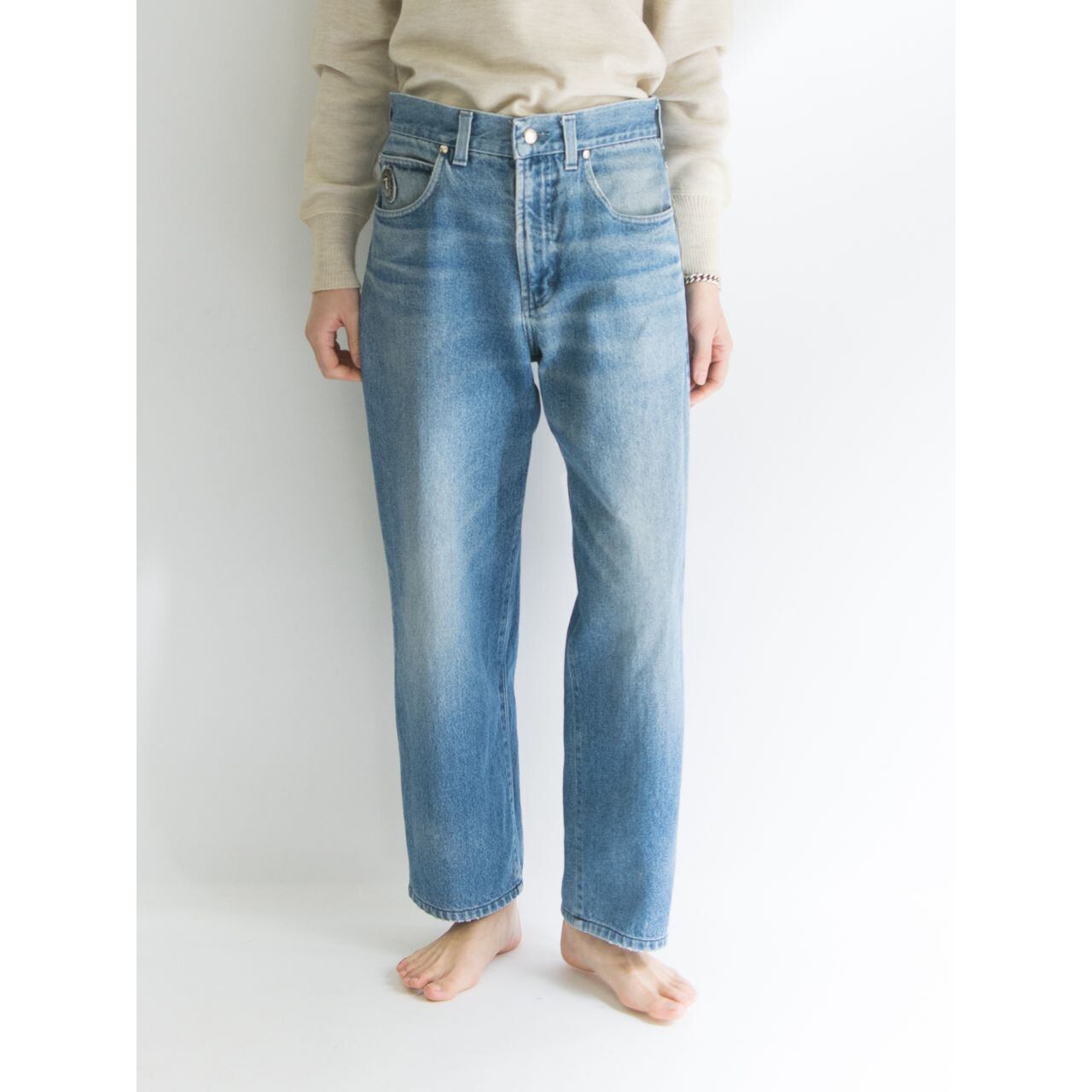 【TRUSSARDI JEANS】Made in Italy 90's wide denim W30（トラサルディ イタリア製ワイドデニム ジーンズ）2b