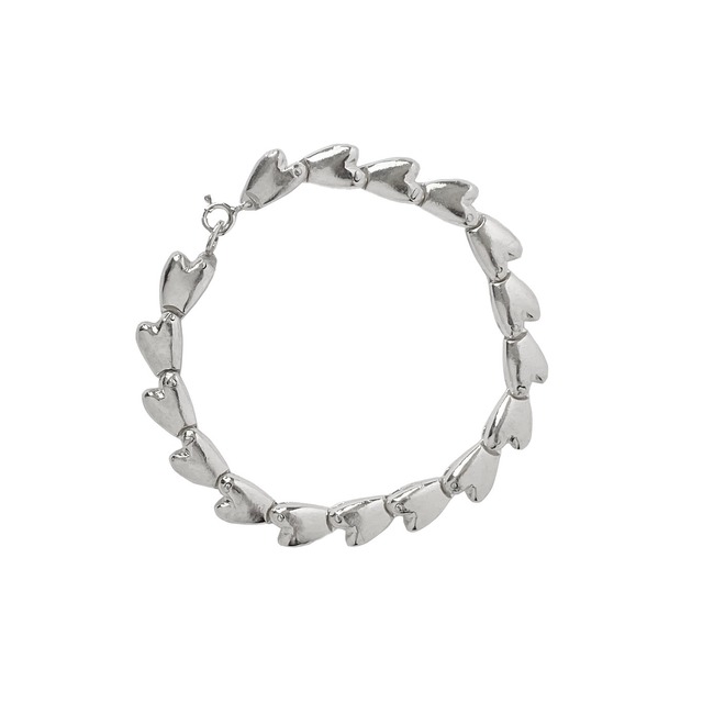 [B002]Silver 925 heartheart bracelet