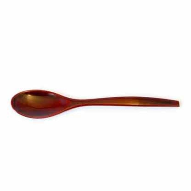 上塗りスプーン・溜（大）TOP COATED SPOON Large Tame, red bean color Large