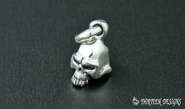 THIRTEENDESIGNS　サーティーンデザインズ　KP-13 TINY MAD SKULL PENDANT　タイニーマッドスカルペンダント |  FirstOrderJewelry ファーストオーダージュエリー代官山 SilverJewelry leather powered by BASE