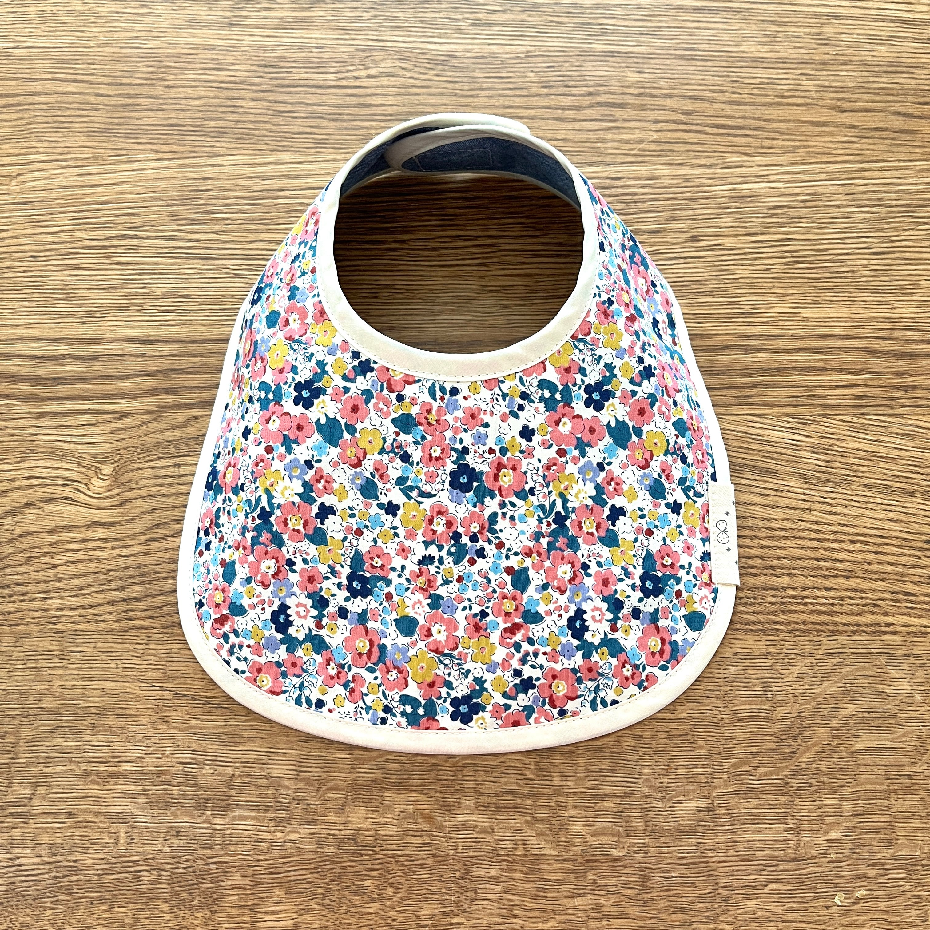 リバーシブルベビースタイ・黄色サークル柄 | baby ba-ba（ベビーバーバ）