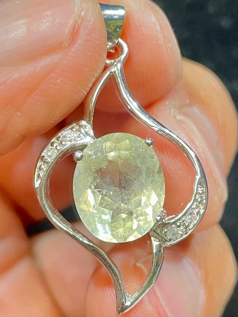 5) 太陽のエナジー「2012クリスタル・天然シトリン」シルバーPT(A)