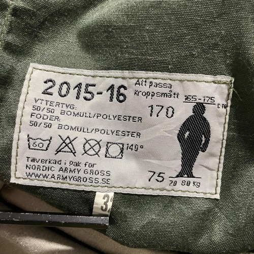 90-00s スウェーデン軍 民間 M90 スカンジナビア迷彩 フィールドパンツ 2015-16 170 75 20 80 kg w32 詳細写真11