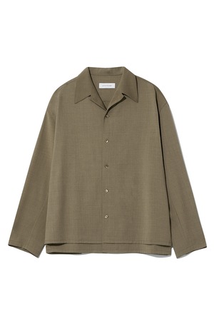 [LE17SEPTEMBRE][メンズ] DOUBLE-LAYERED OPEN COLLAR SHIRT [BROWN] 正規品 韓国ブランド 韓国通販 韓国代行 韓国ファッション LE 17 SEPTEMBRE ル 17 セプテンバー le 917韓国 店舗