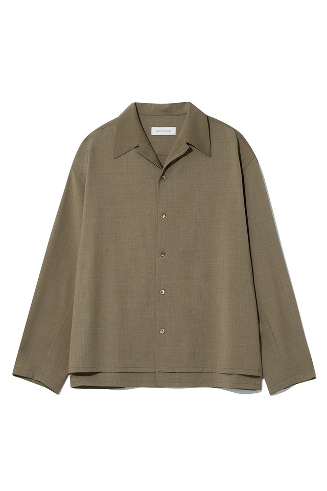 [LE17SEPTEMBRE][メンズ] DOUBLE-LAYERED OPEN COLLAR SHIRT [BROWN] 正規品 韓国ブランド 韓国通販 韓国代行 韓国ファッション LE 17 SEPTEMBRE ル 17 セプテンバー le 917韓国 店舗