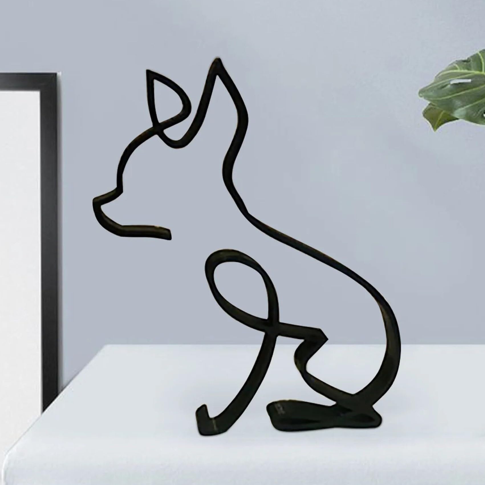 【人気】NOELAMOUR 置物 犬 猫 黒 インテリア 雑貨 おしゃれ 可愛い オブジェ ワイヤーアート 韓国 (チワワ)