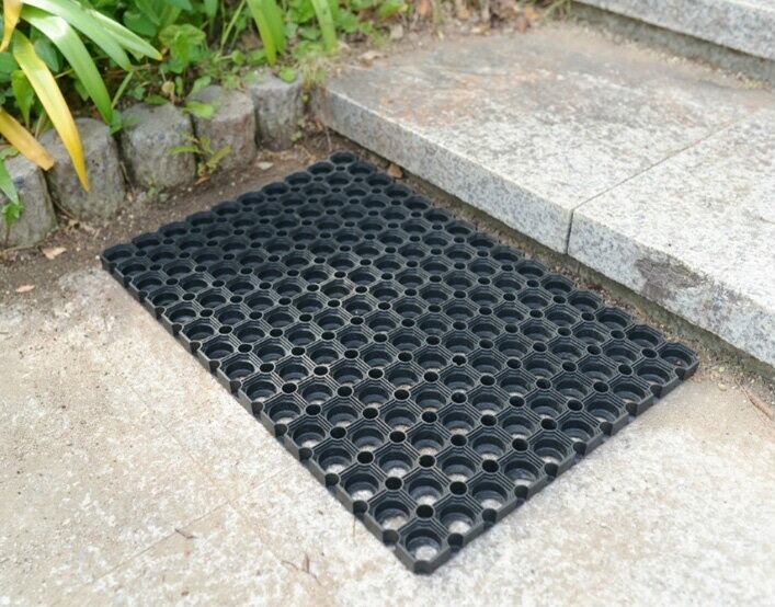 有孔ラバーマット 4枚セット ゴムマット 約60cmx80cmx2.2cm RM-6080C